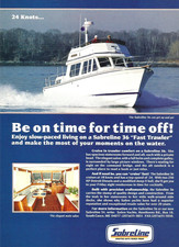 1991 Sabreline 36 Sabre Yacht Fast Trawler Cruiser Boat vintage Print AD