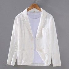 Men Cotton Linen Jacket Casual