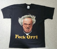 Rare Vintage  90's Father Ted tv series T shirt  Size Large Screen Stars 
