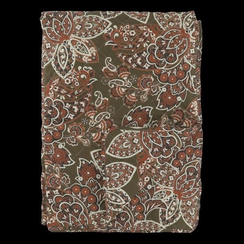 Green paisley floral quilted - paisley,