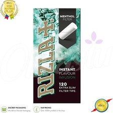 Rizla Menthol Extra Slim Filter Tips Packs of 1, 2, 5, 10 Box - Cigarette Tips