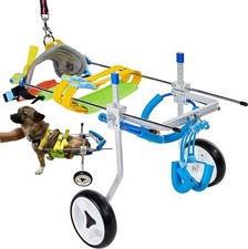 Dog Wheelchair-HobeyHove Adjustable Dog Wheelchair with 3D Soft Harness Large