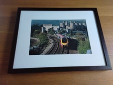 Railway Memorabilia Framed Picture Train With Conwy Castle Ideal Christmas Gift