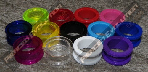 Acrylic screw flesh tunnel ear - flesh,