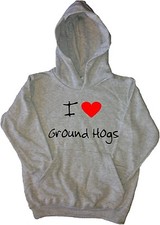 I Love Heart Ground Hogs Kids