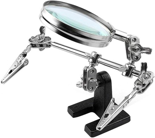 Helping hands magnifier stand - hands,