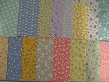 Cotton Quilt Fabric Lot of 16