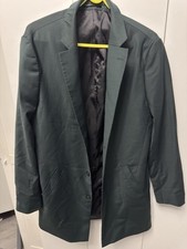 Topman premium green long coat - long,
