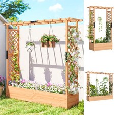 Garden Planter with Trellis