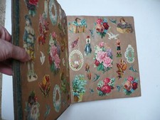 Large Antique Victorian Scrapbook Album by Victorian Era Lady