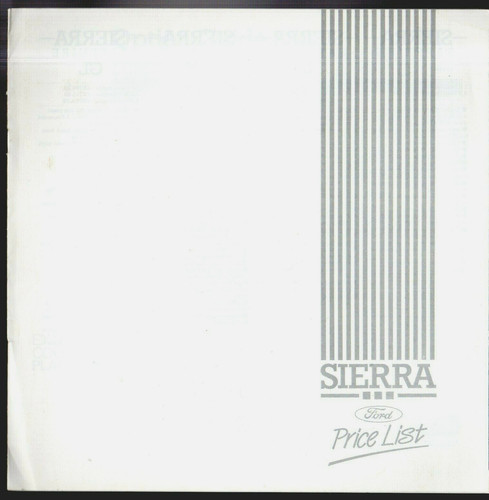 Ford sierra prices equipment - sierra,