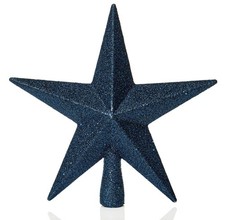 Night blue christmas tree star - night,