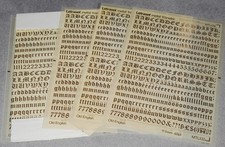 4 x full sheets of Letraset
