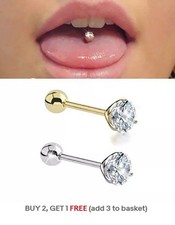 14g Tongue Bar Surgical steel