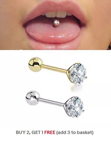 14g tongue bar surgical - surgical, steel