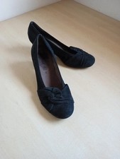 Gabor Bow Details Black Suede