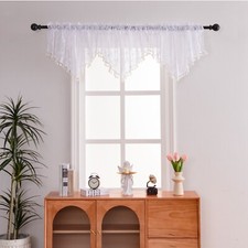 3pcs Triangle Sheer Voile Swag