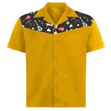 Men Cotton Shirt Retro
