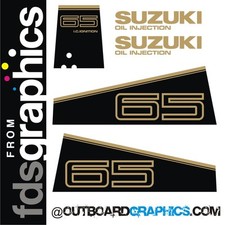 Suzuki DT65 outboard engine decals/sticker kit (early 1990's)