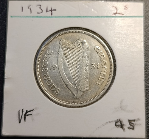 1934 irish silver florin coin - 1934,
