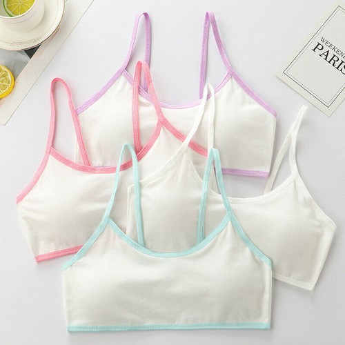 Girls bras 3pack crop - or,