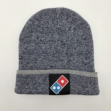Domino's Pizza Beanie Gray Winter Hat Work Uniform Gear - Quick Shipping 
