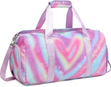 Sports Duffel Bag for Girls Ballet Bag Dance Bags Gymnastics Weekender Bags wit