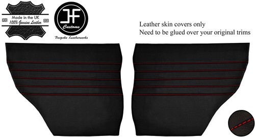 Red stitch rear door cards - 2x,