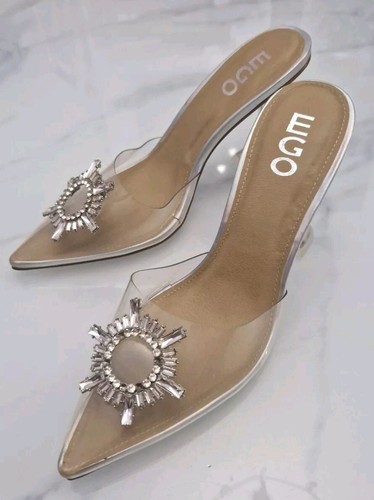 Ego perspex mules high heels - perspex,