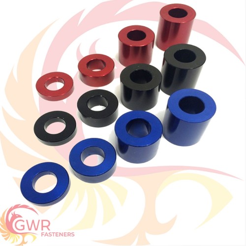 Red black blue anodised - red,