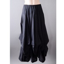 Black Victorian Goth Steampunk Gypsy Bustle Petticoat Bubble Long Skirt S M L