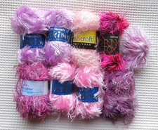 Pink Eyelash Feather Knitting