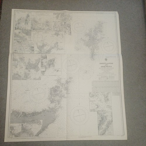 Vintage 1947 admiralty chart - 1947,