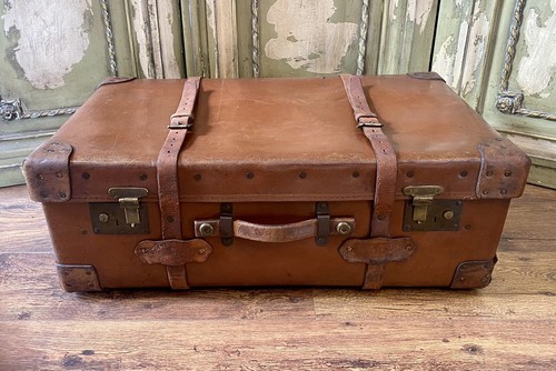 Antique campaign steamer - steamer, trunk