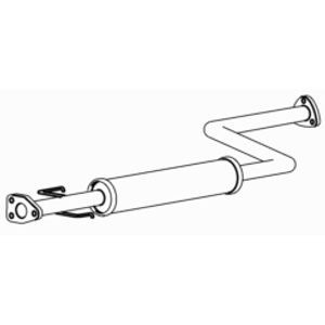 Centre exhaust middle silencer - centre,