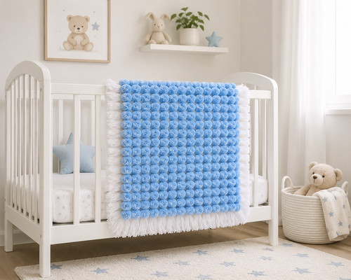 Baby pom blanket - pom, &
