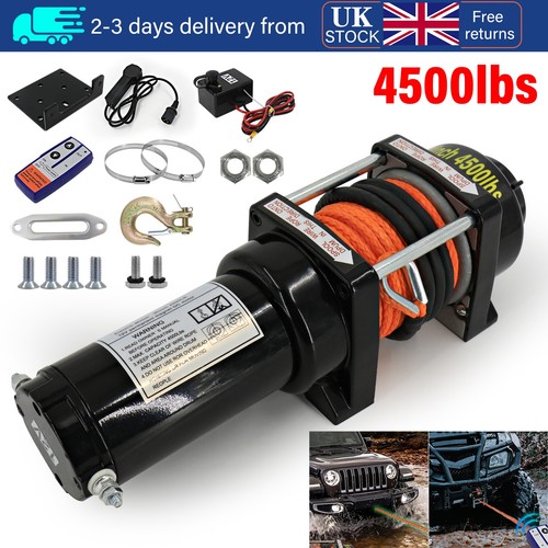 Electric winch 12v 4500lb - winch,