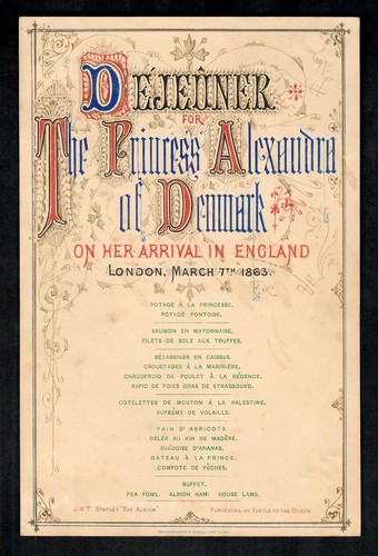 Royal menu princess alexandra - royal,