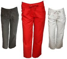 DUNNES Wide Leg Linen Trousers. 3 Colours. 2 Lengths. Sizes 8-18
