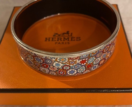 Hermes medium enamel - enamel, floral