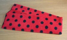 New FLEECE Fabric GIRTH SLEEVE Cover RED With BLACK SPOTS Ladybird ONE SIZE