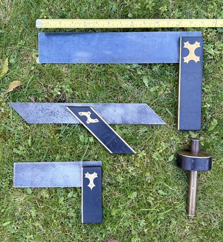 Antique ebony brass try - antique, &