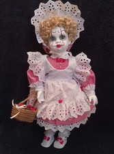 OOAK Creepy Spooky Gothic Horror Porcelain Doll - Pennywise IT inspired Doll