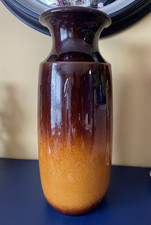 1970s Retro West German SCHEURICH KERAMIK 239-41 Floor Vase 41cm TALL