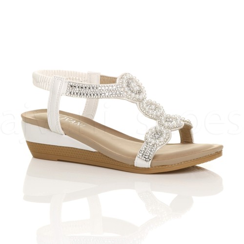 Womens ladies mid - wedge, heel