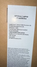 HP Envy 17-da0xxx Silver Laptop 17.7" Intel Core 5 1.20Ghz