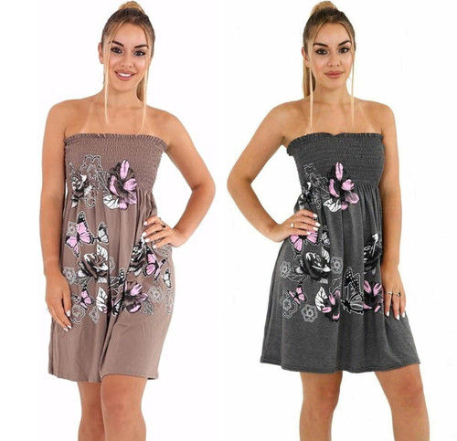 Womens floral print boob tube - womens,