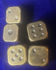 Set Of 5 Metal Dice