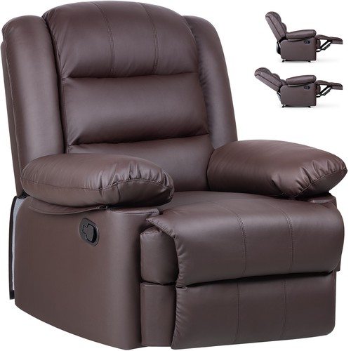 Manual recliner armchair - manual, pu