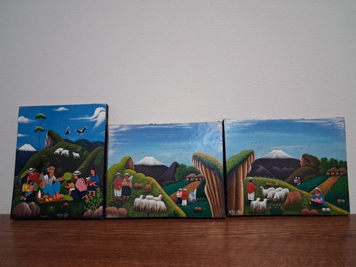 Large handpainted ecuadorian - handpainted,